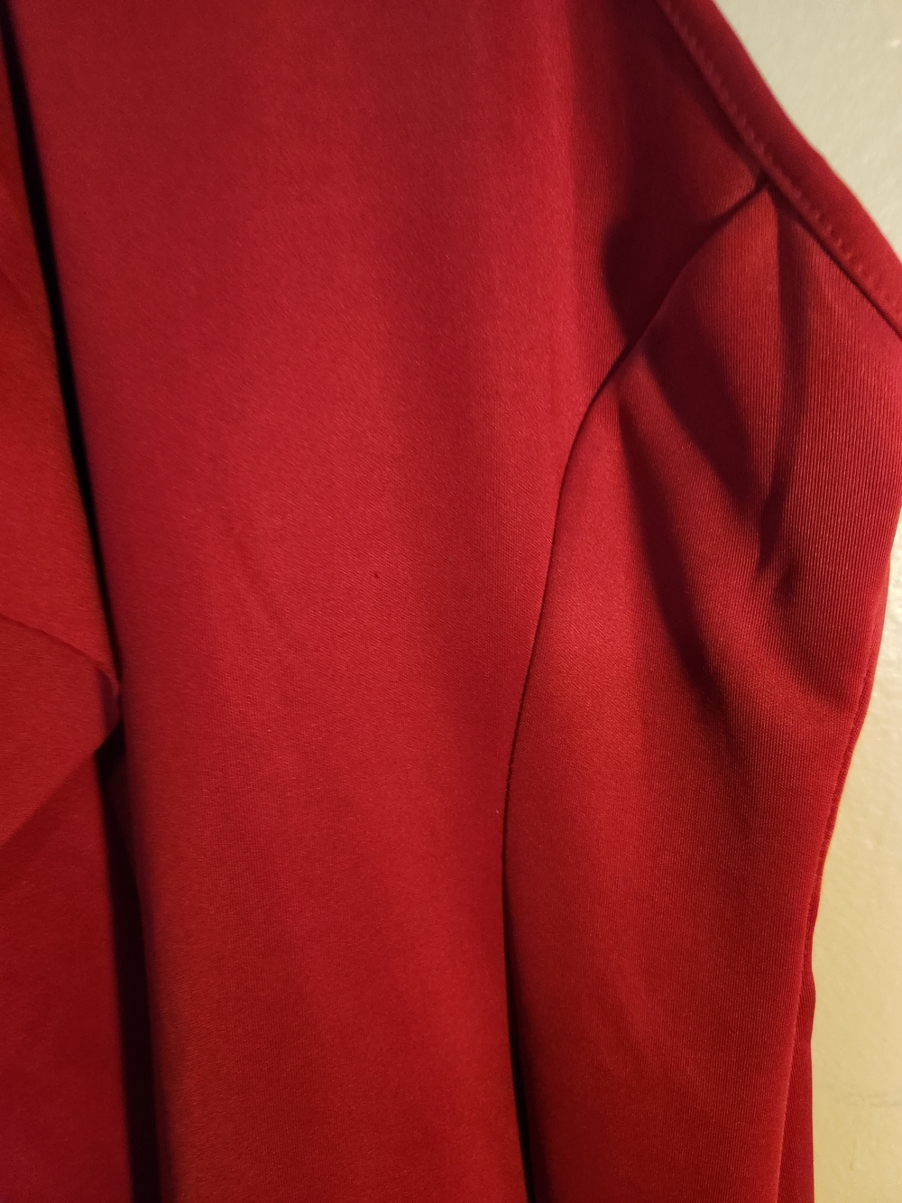 Amazon Red One-Shoulder Ruffle Sheath Dress - Picture 5 of 6